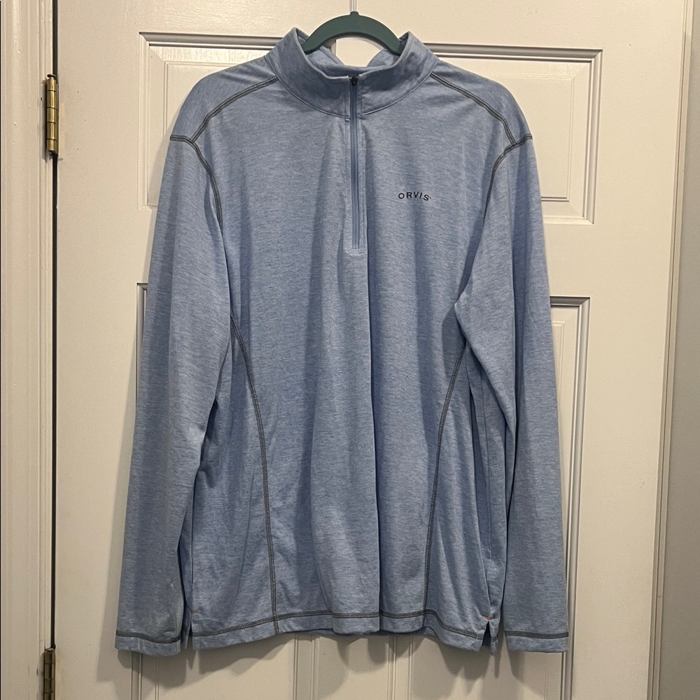 Orvis Sky Blue Quarter-Zip Pullover
